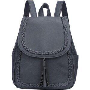 Leather Tassel Backpack Purse For Women